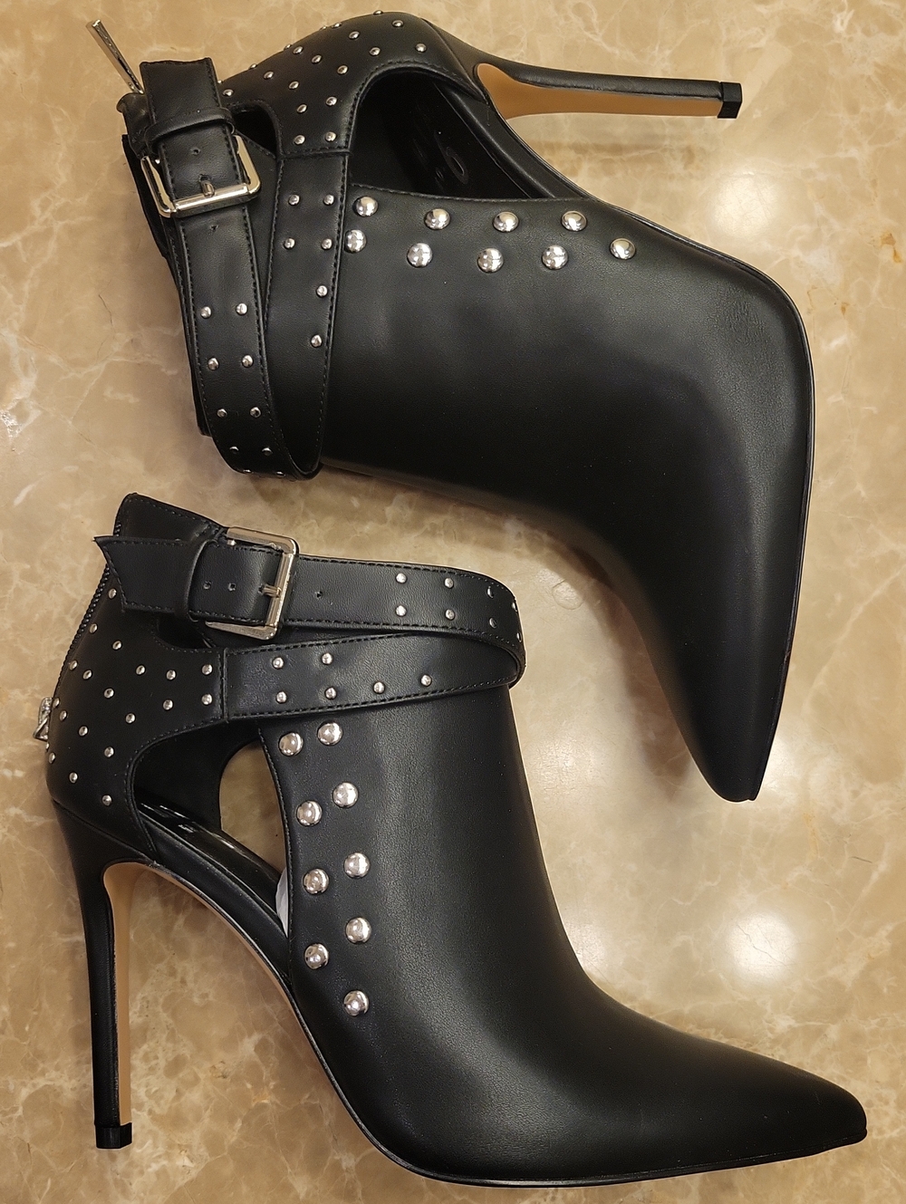 Mix No. 6 Silver Studded Faux Leather Ankle Boots,  8 5
